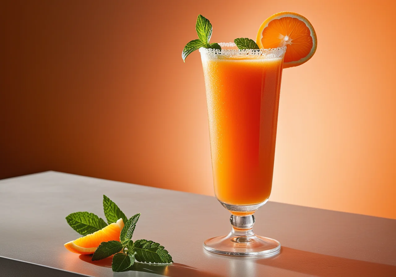 Carrot Orange Juice with Passion Fruit