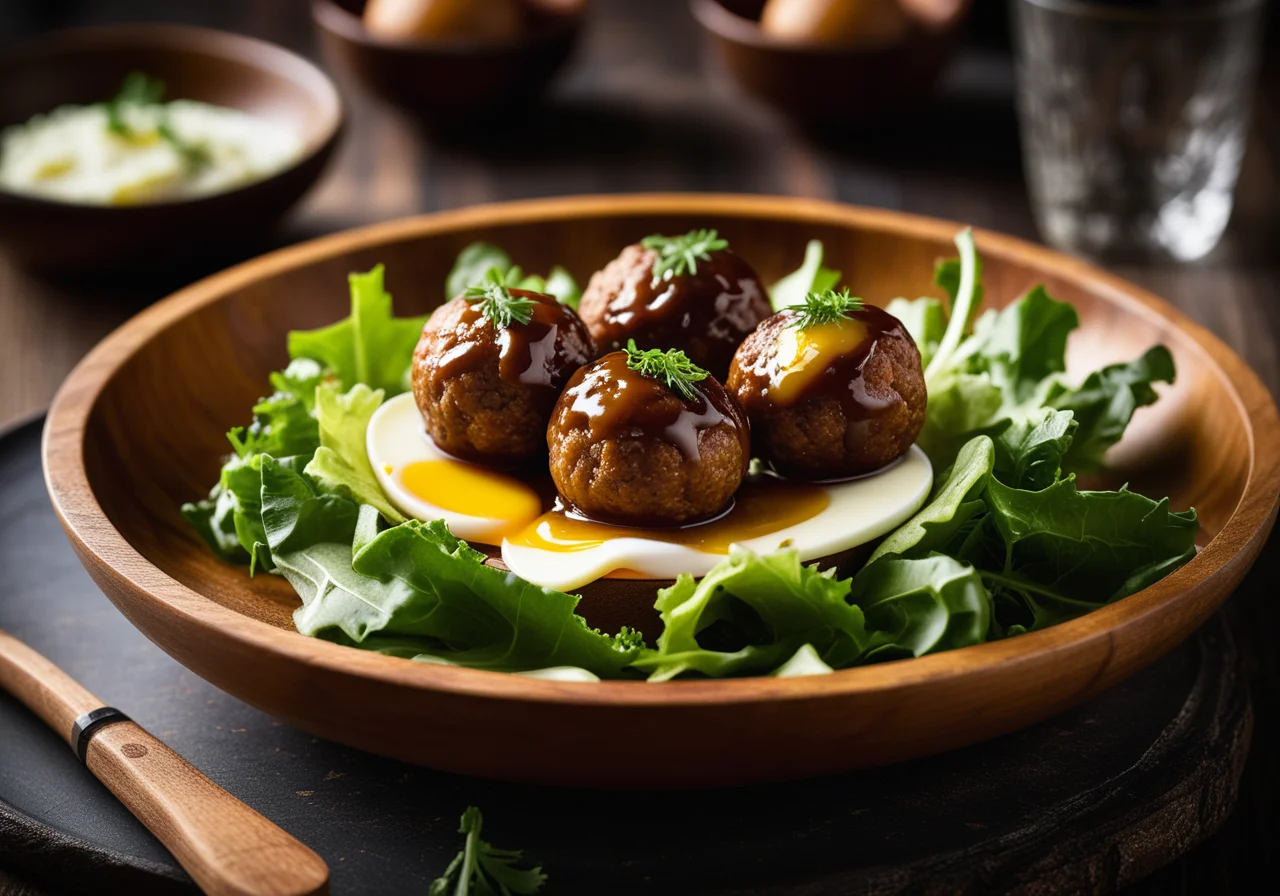 Meatballs Filled with Quail Eggs
