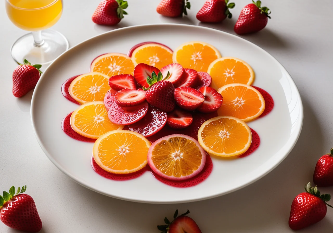 Strawberry and Orange Carpaccio