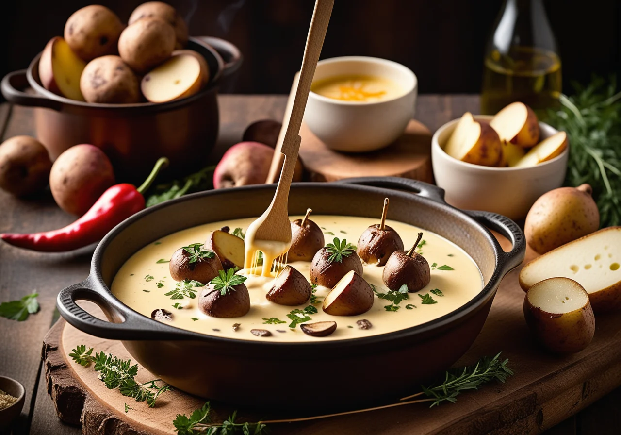 Cheese Fondue with Chili