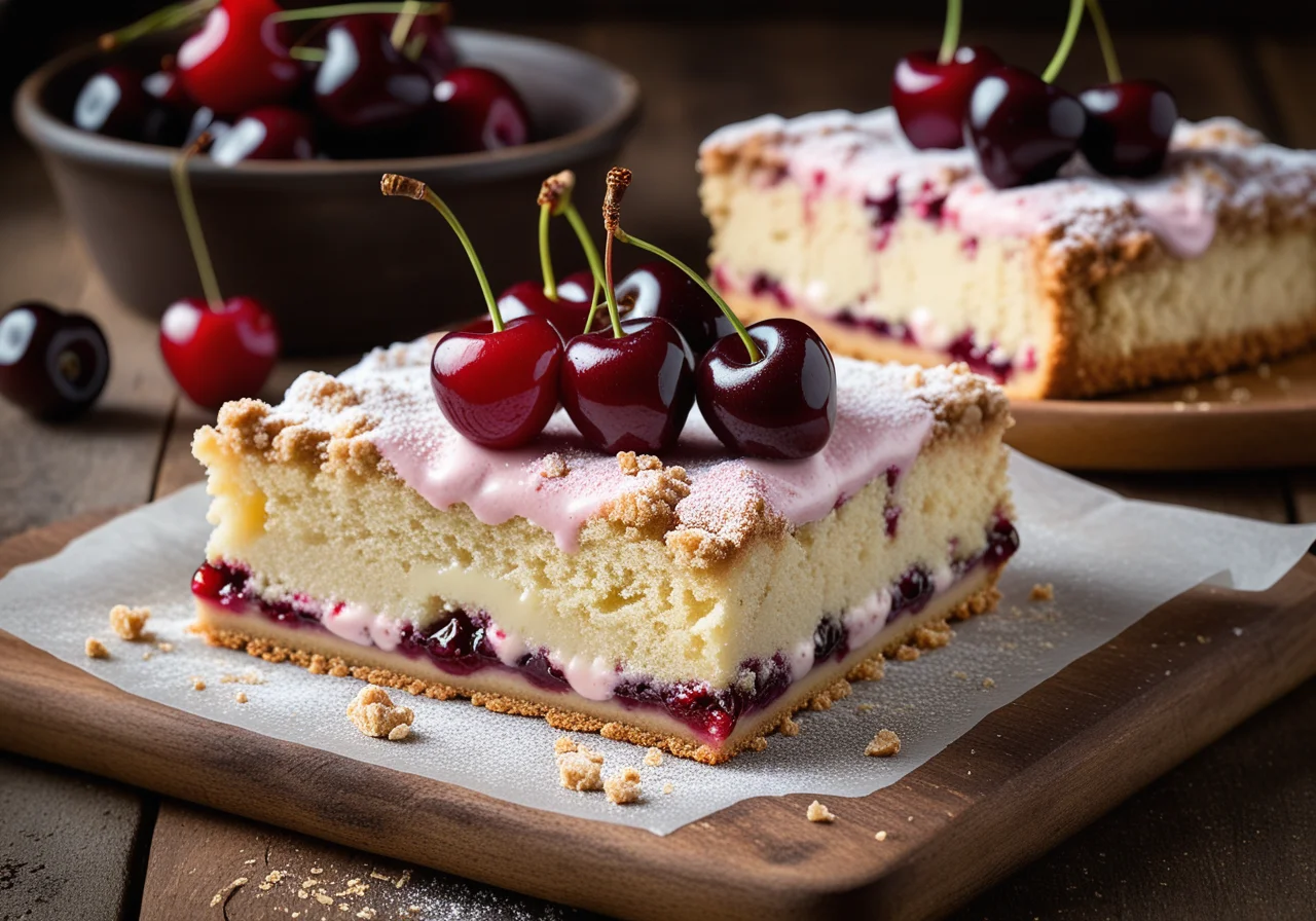 Crumb Cake with Cherry Quark