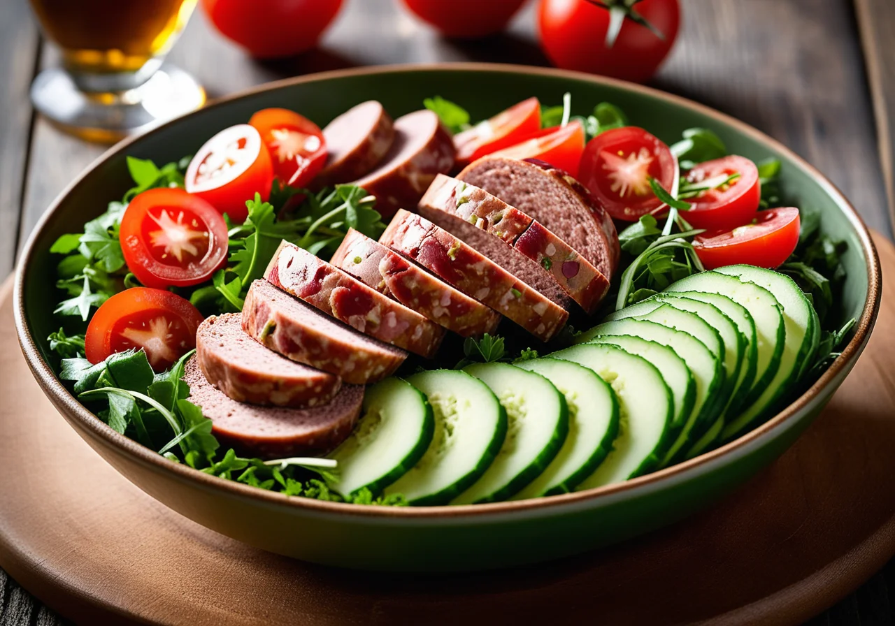 Wurstsalat with Cucumbers and Tomatoes
