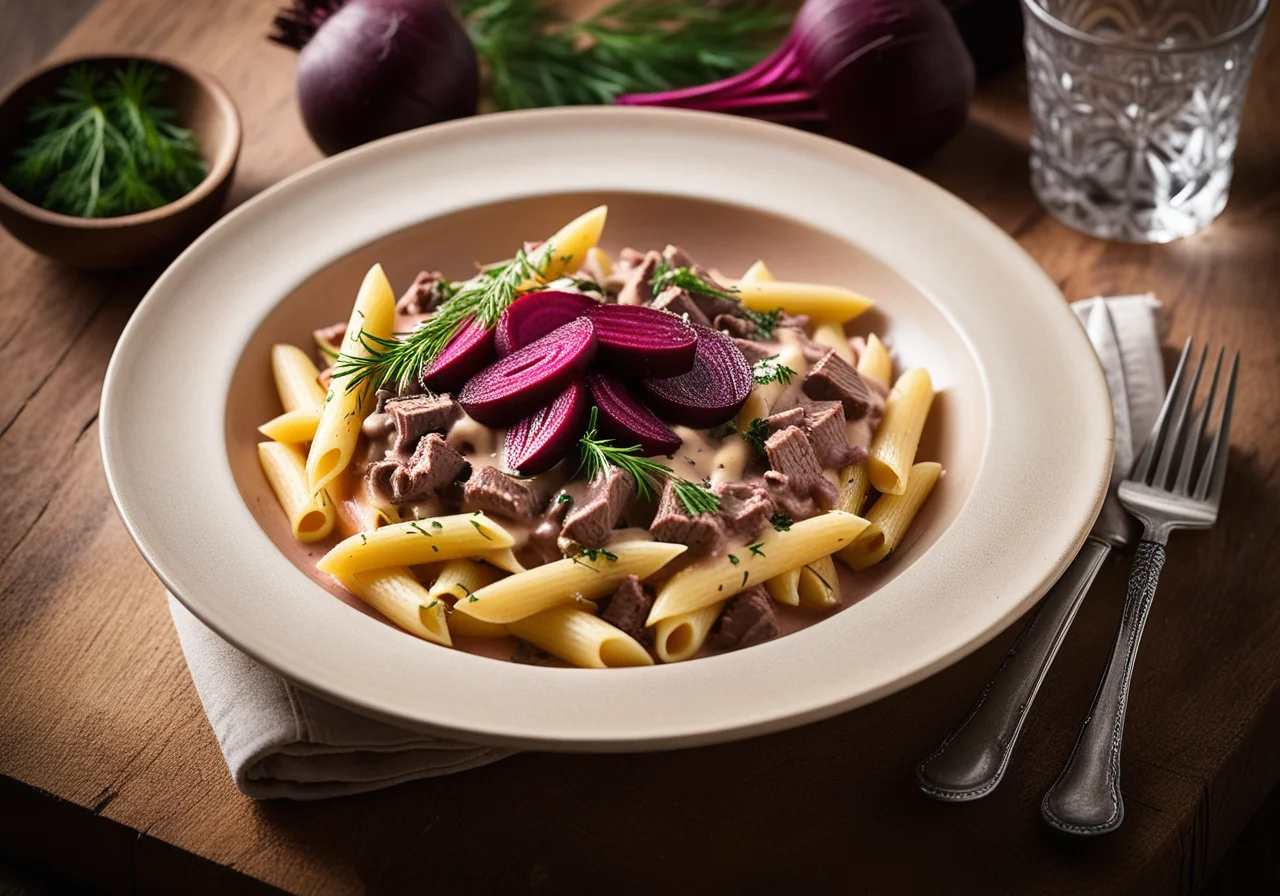 Beef Stroganoff with Pasta