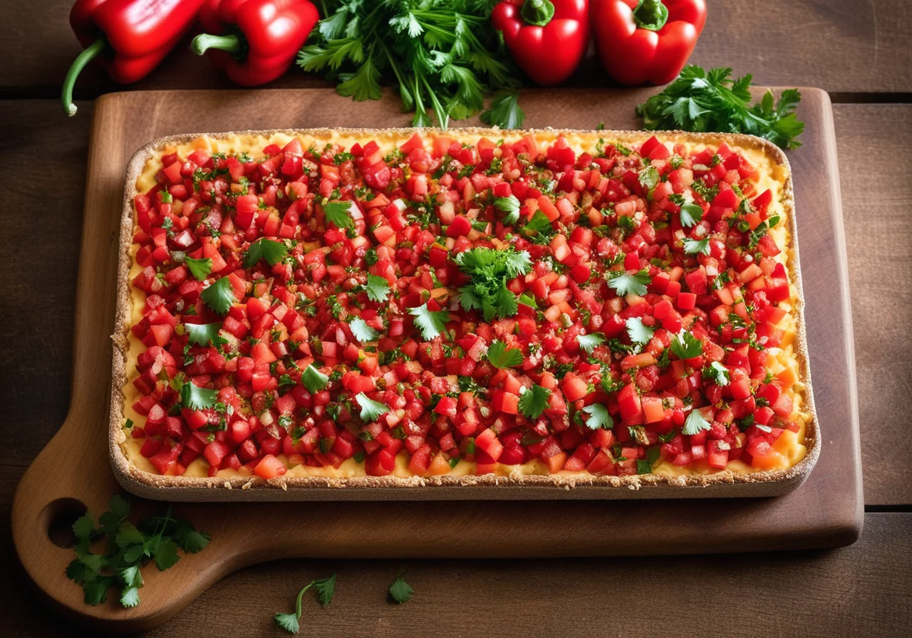 Baked Cheese with Paprika Dressing