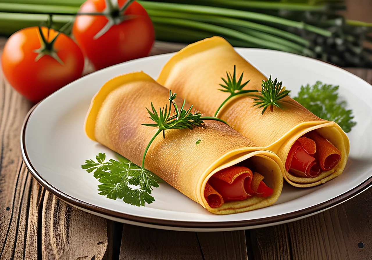 Cream Cheese Tomato Crepes