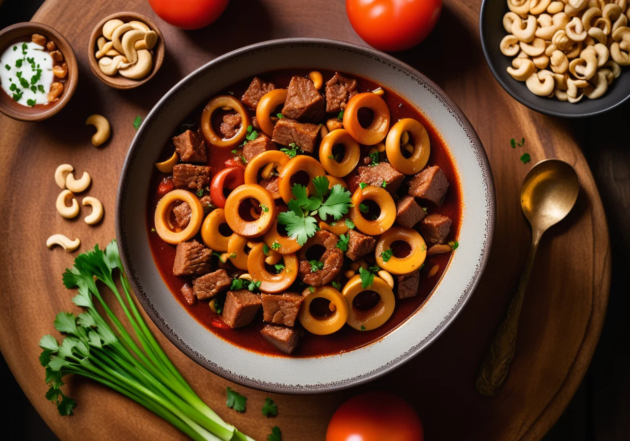 Veal Goulash with Carrots and Cashews