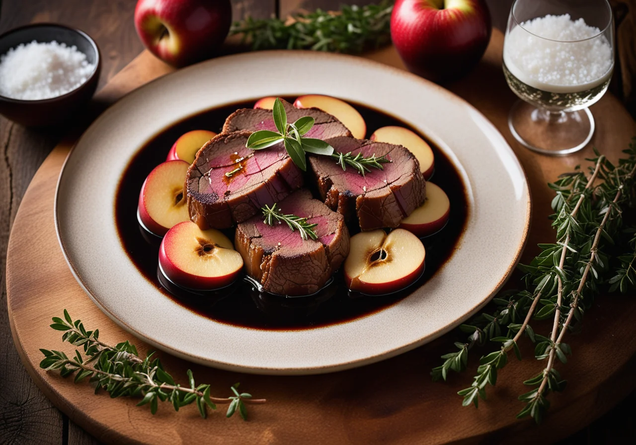 Veal Liver with Fried Apple