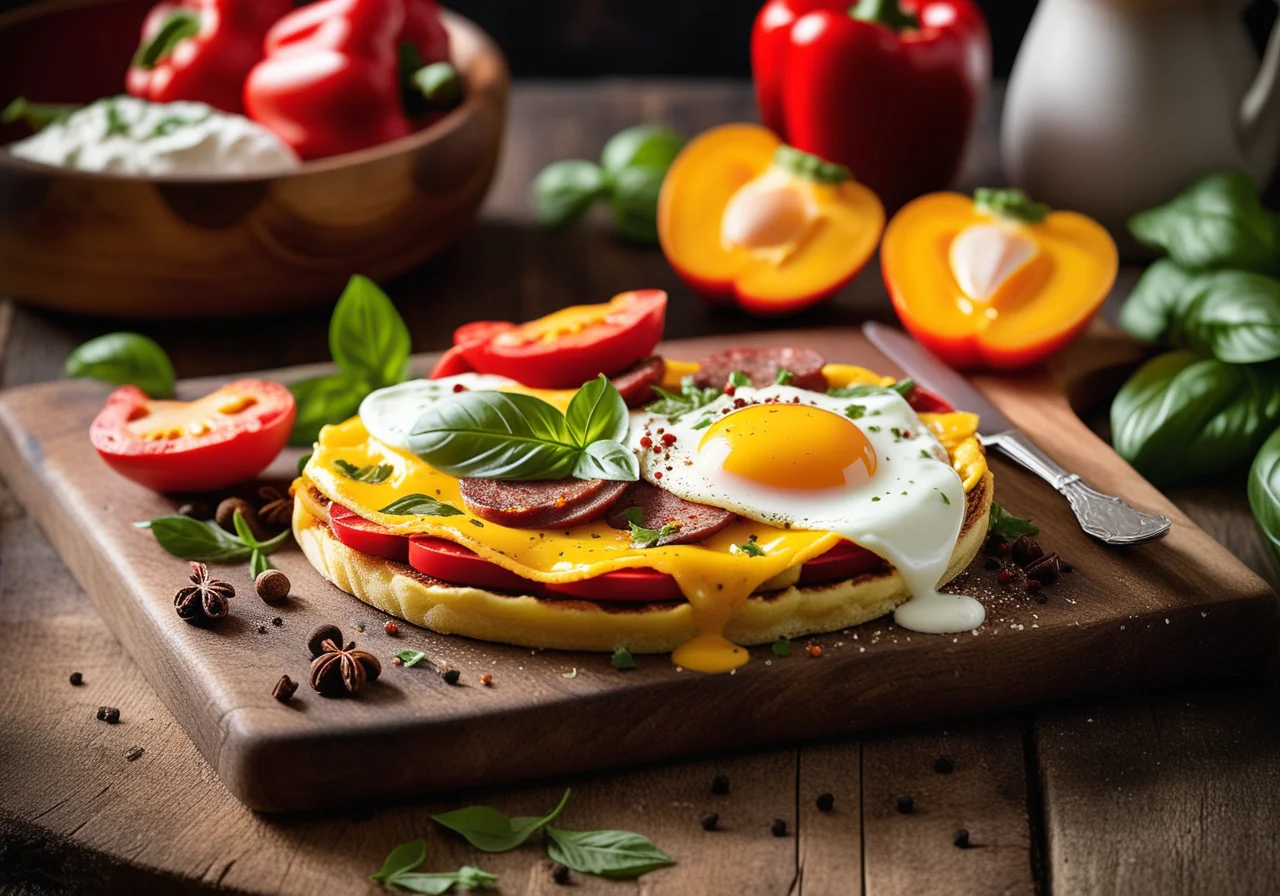 Paprika-Wurst-Omelette