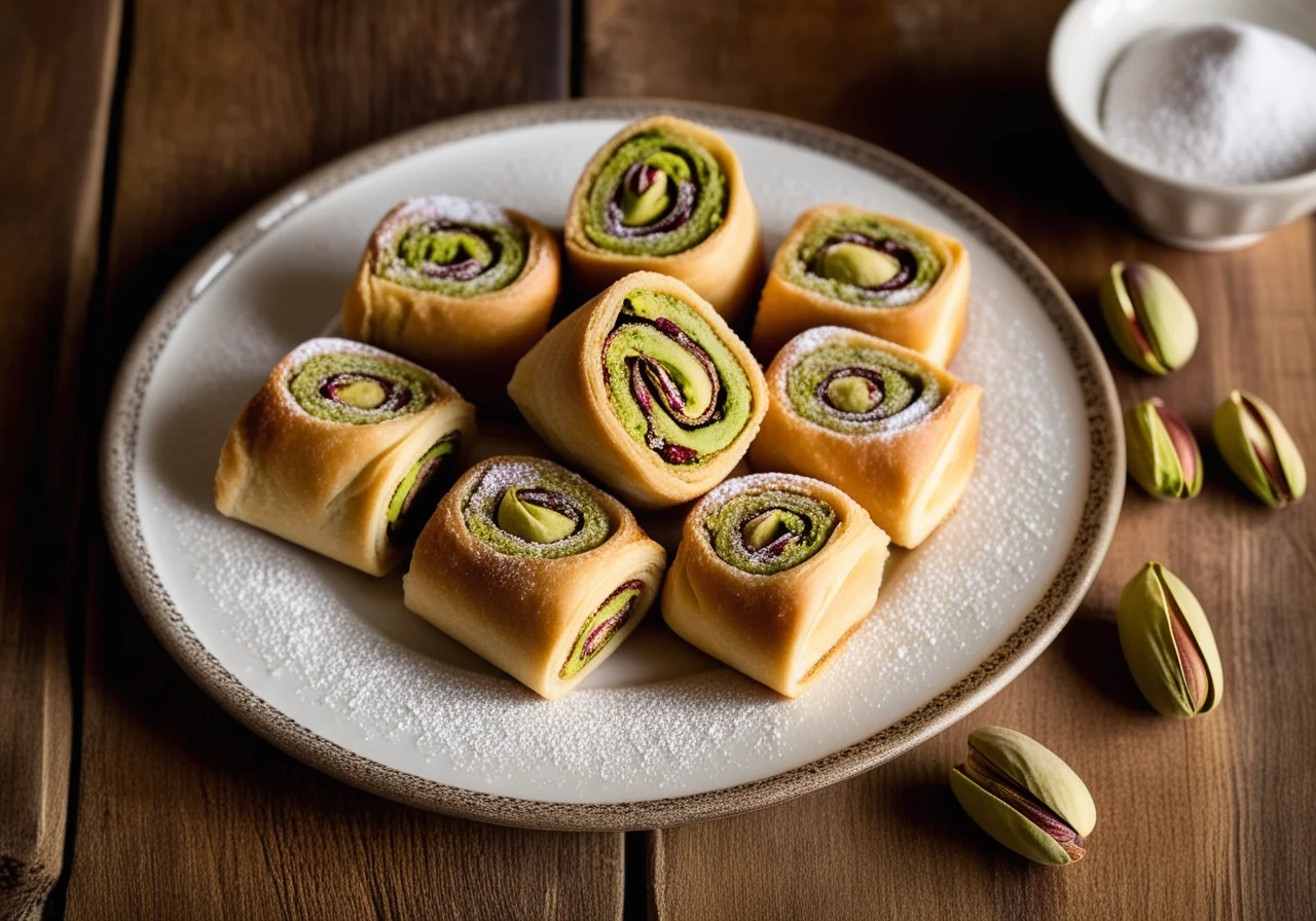 Date-Pistachio Rolls