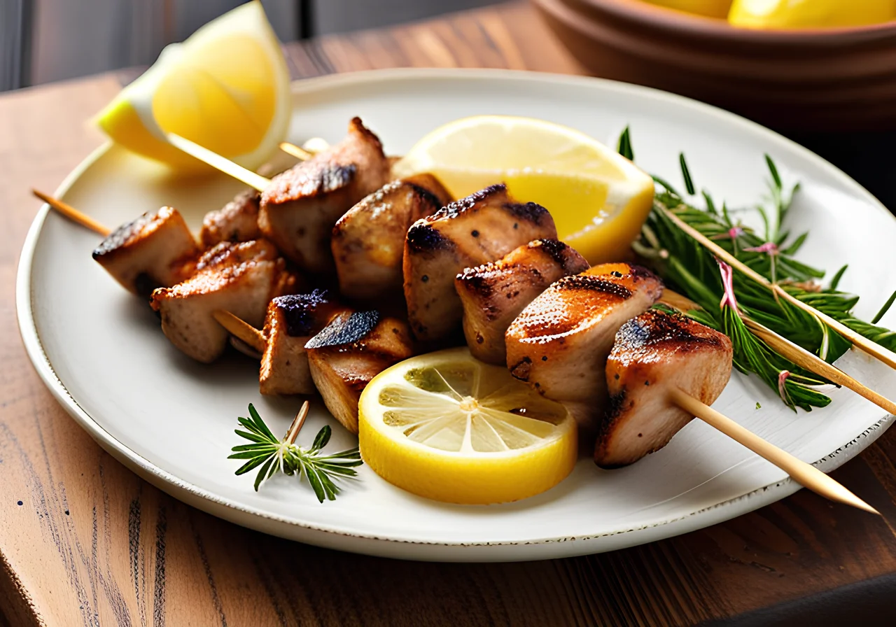 Grilled Chicken Skewers with Spicy Marinade