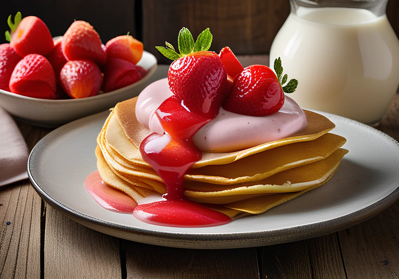 Crepe with Fruit and Yogurt