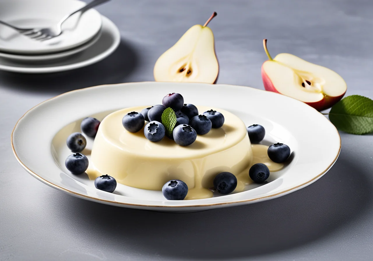 Vanilla Mascarpone with Pears and Blueberries