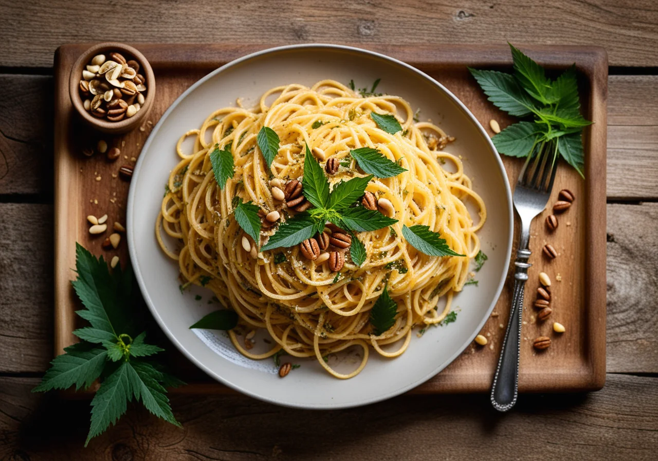 Pasta with Nettle and Pine Nuts