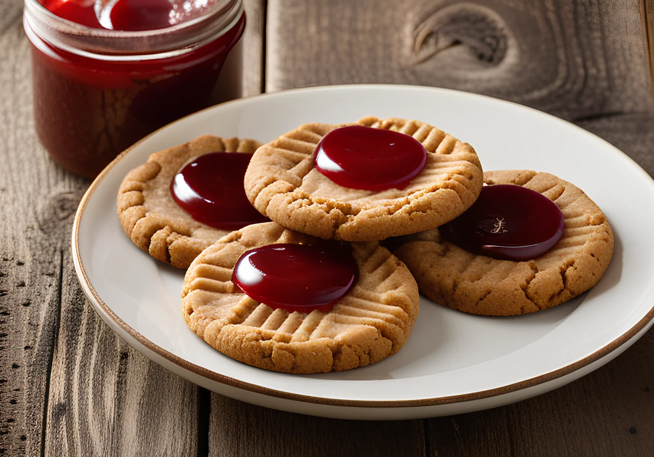 Peanut Butter Jam Cookies