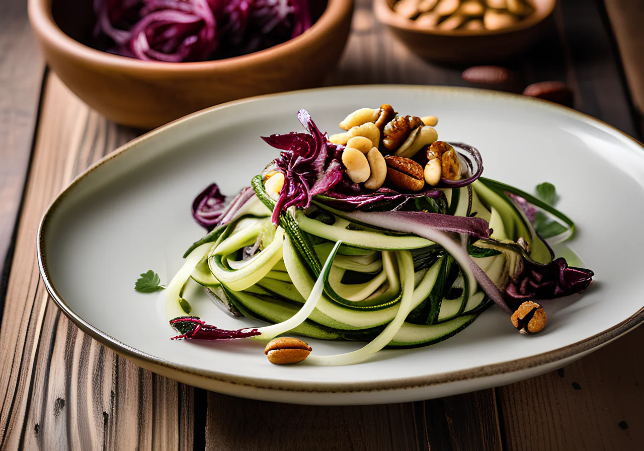 Zucchini Noodles with Radicchio