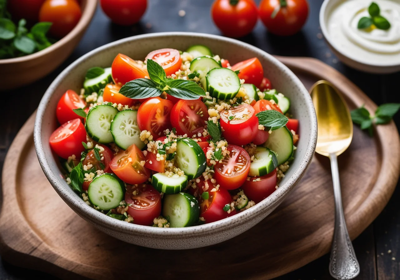 Tomato-Cucumber Salad with Bulgur