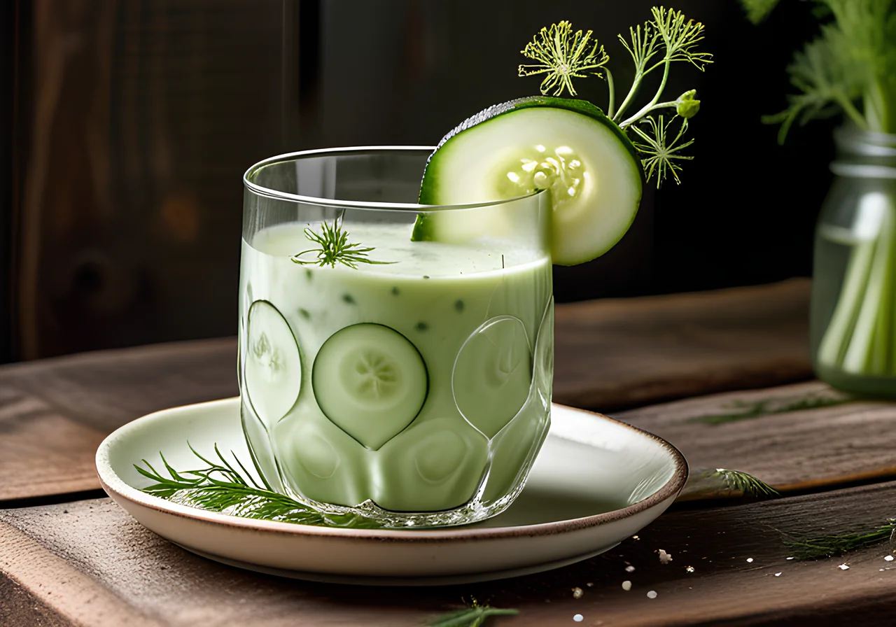 Cucumber-Milk Drink