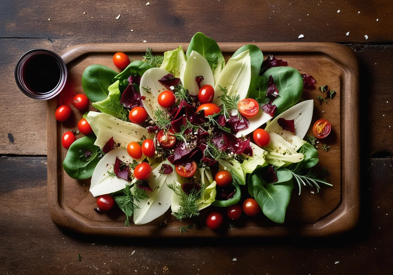 Salad with Edible Flowers