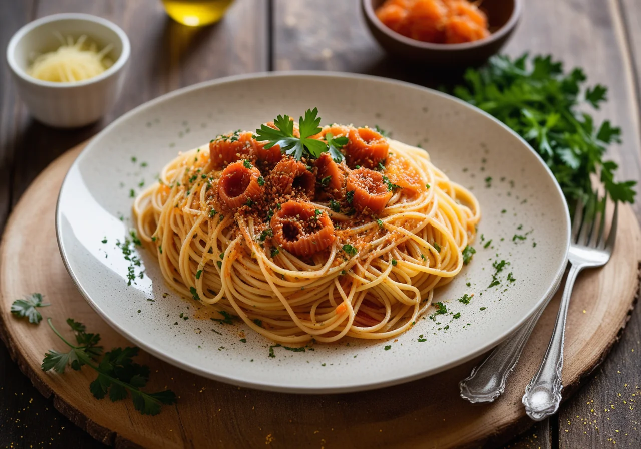 Spaghetti with Sea Bream Roe (Spaghetti con la Bottarga)