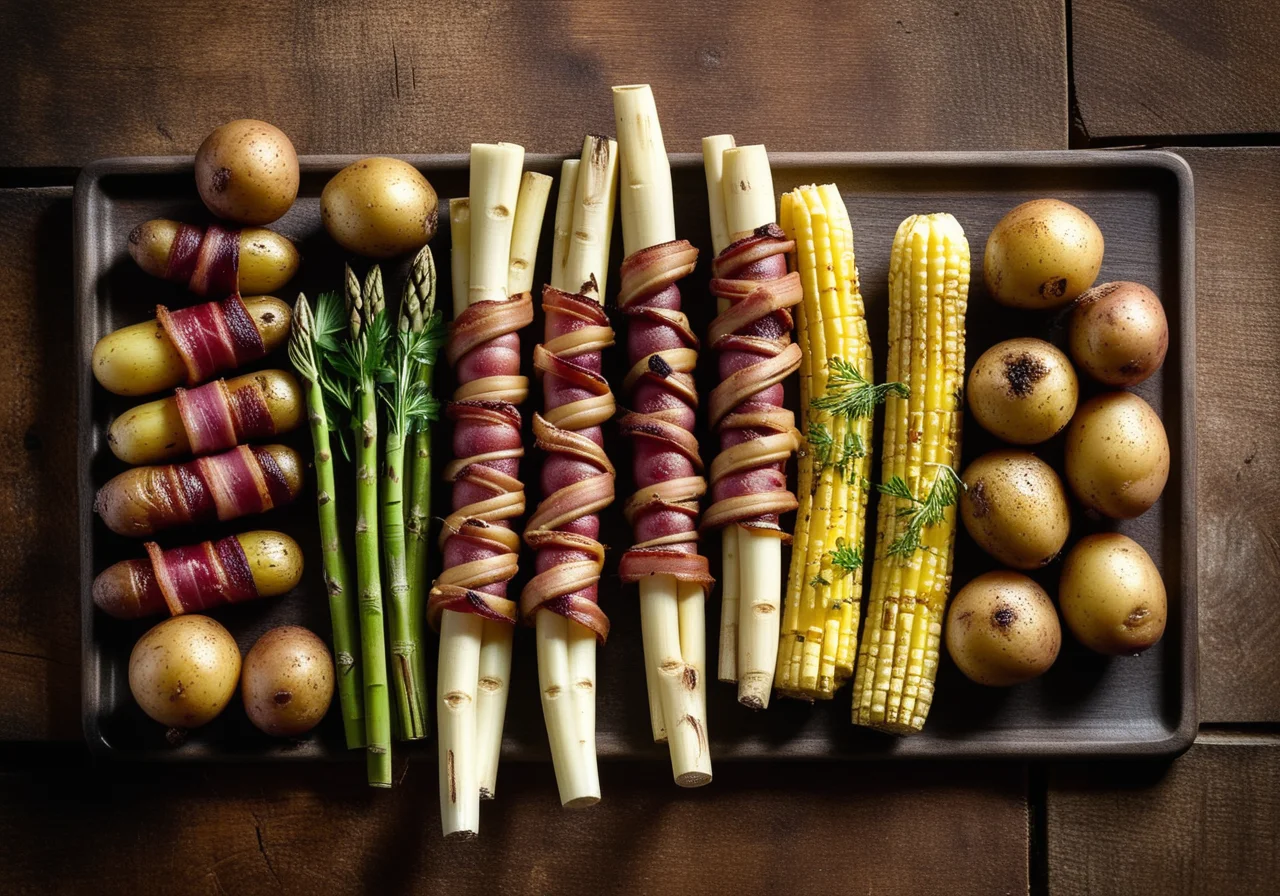 Asparagus with Ham Potatoes