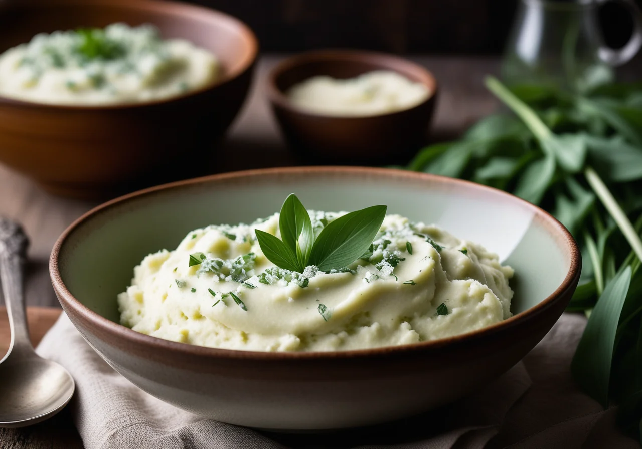 Wild Garlic Mashed Potatoes