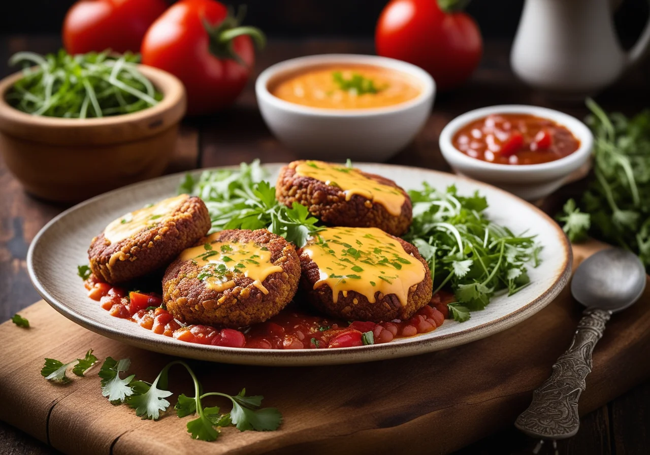 Chili patties with salsa