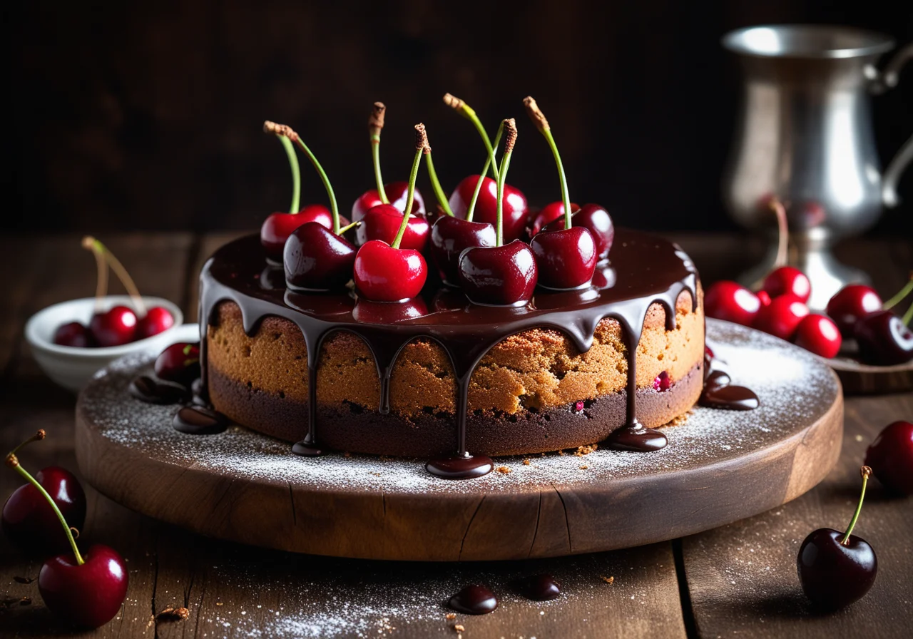 Sweet Rye Cherry Cake