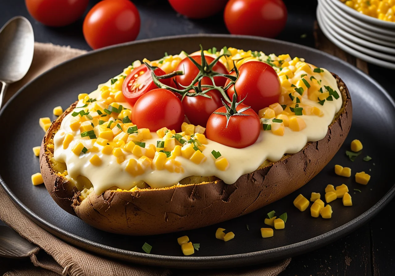 Baked Potatoes with Corn