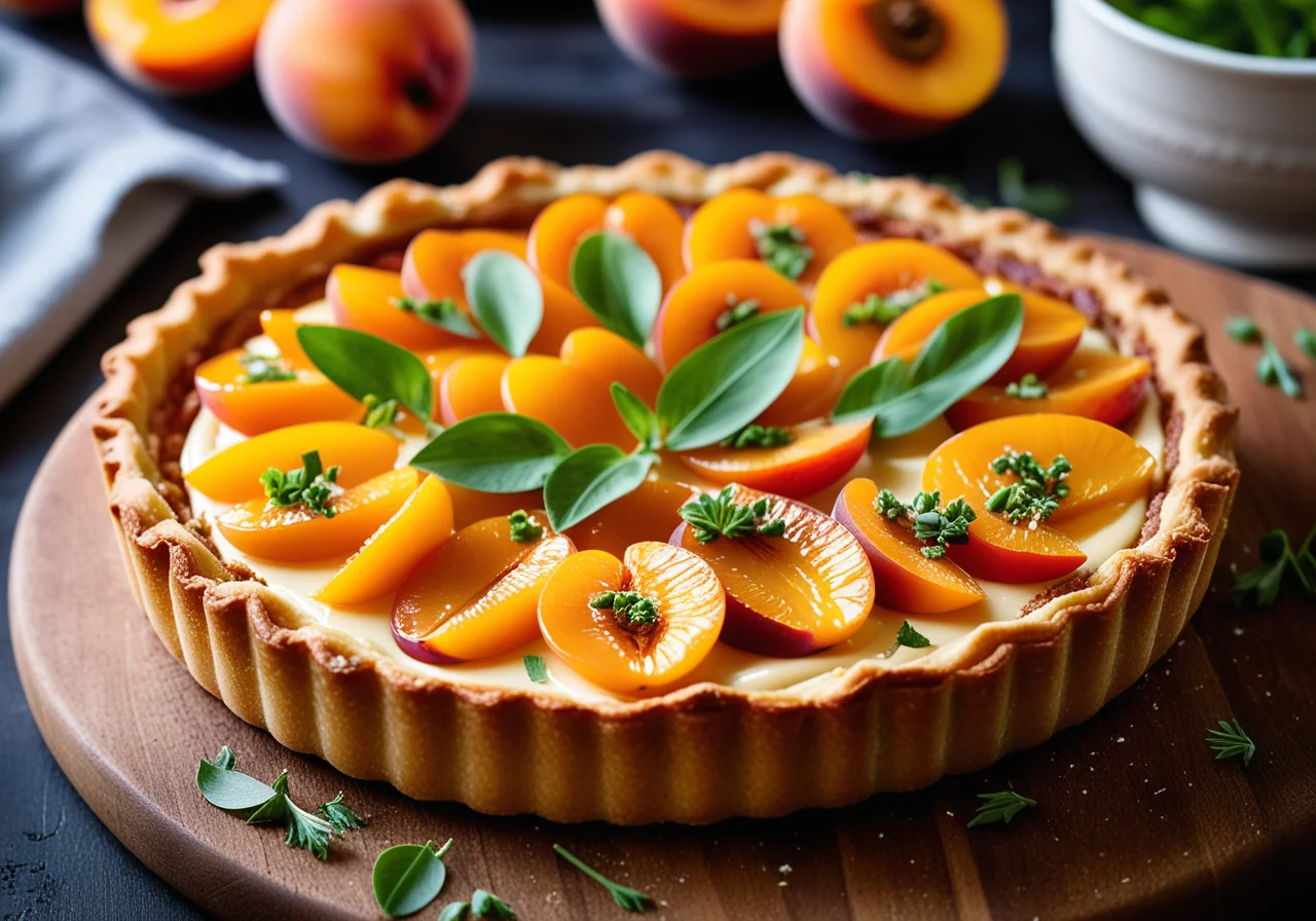 Apricot and Gorgonzola Tart