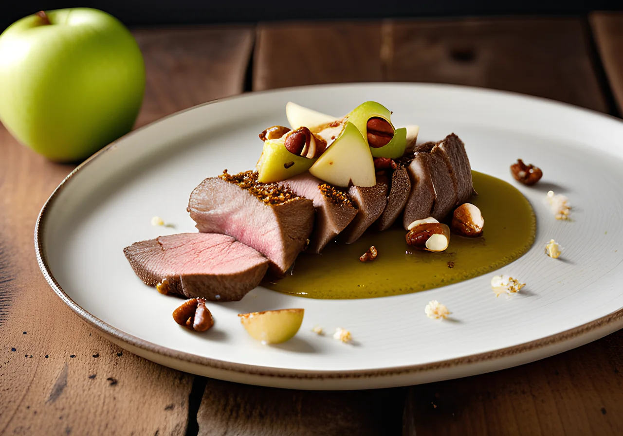 Kangaroo Fillet with Sautéed Apples