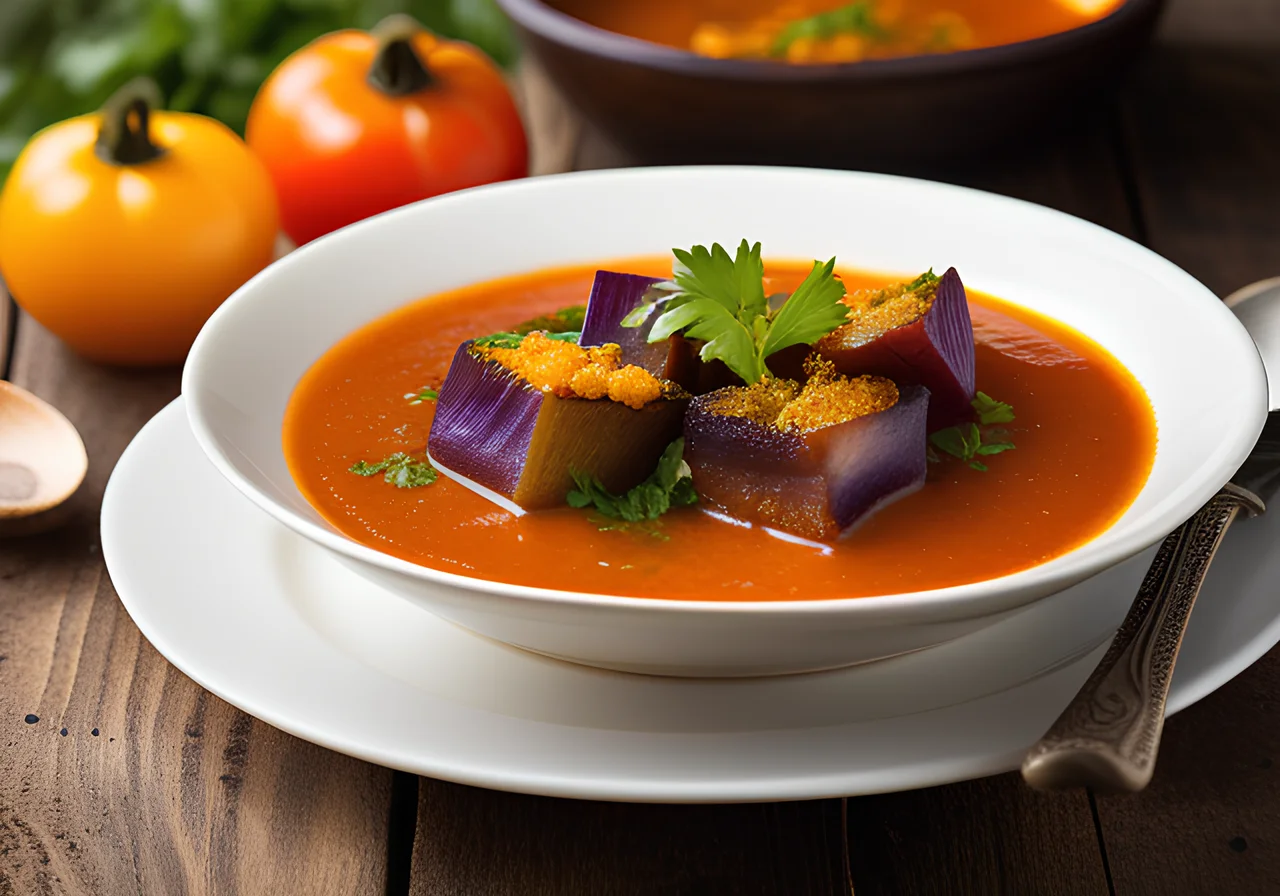 Tomato Eggplant Soup