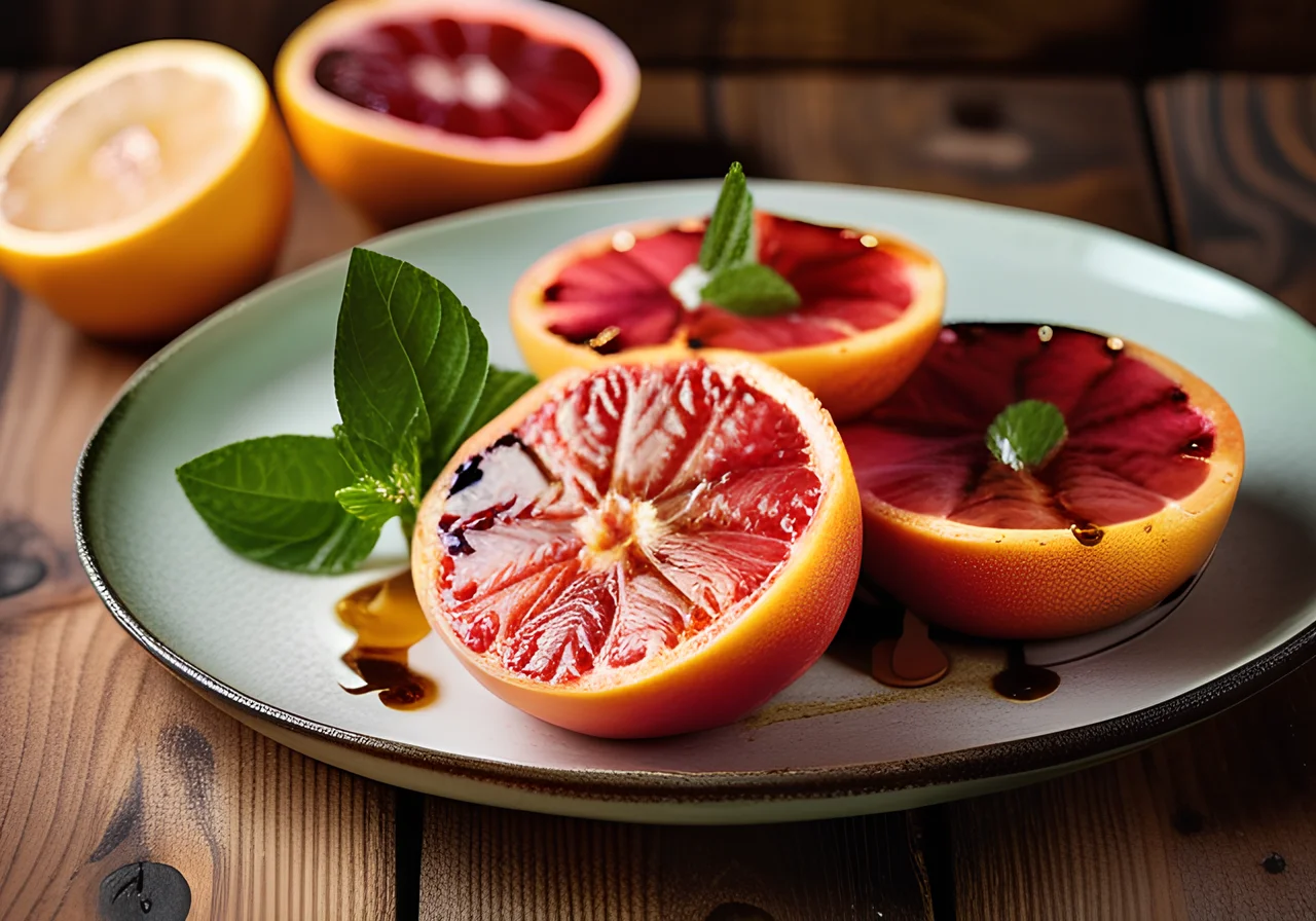 Grilled Grapefruit with Honey