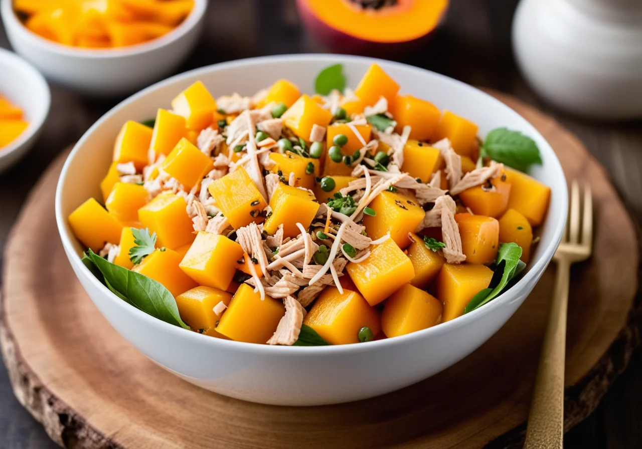 Papaya Mango Salad with Chicken