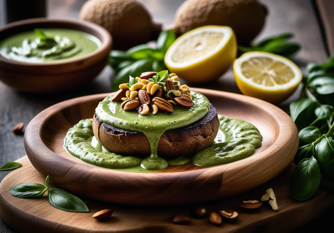 Pesto-Filled Portobello