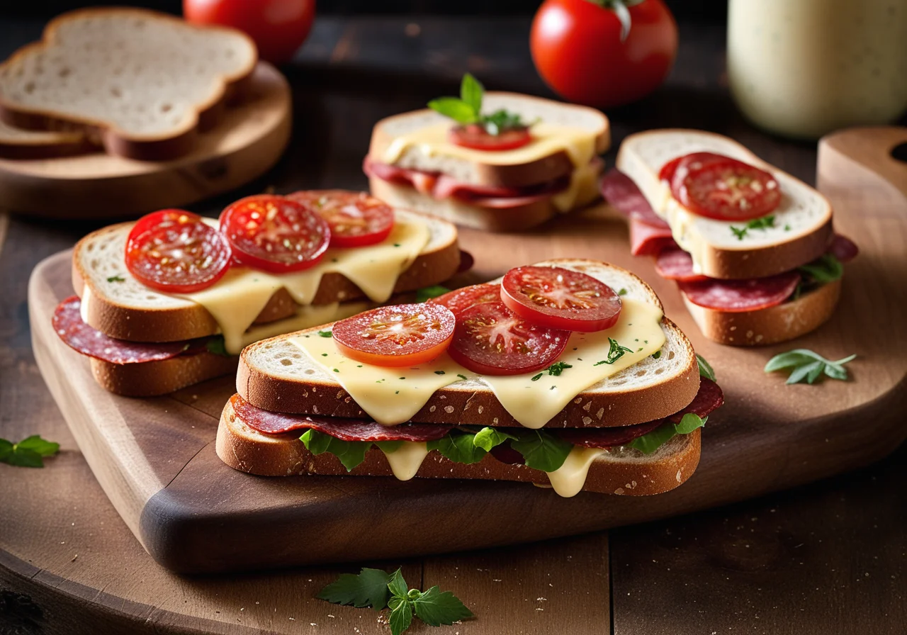Toasted Salami Sandwiches