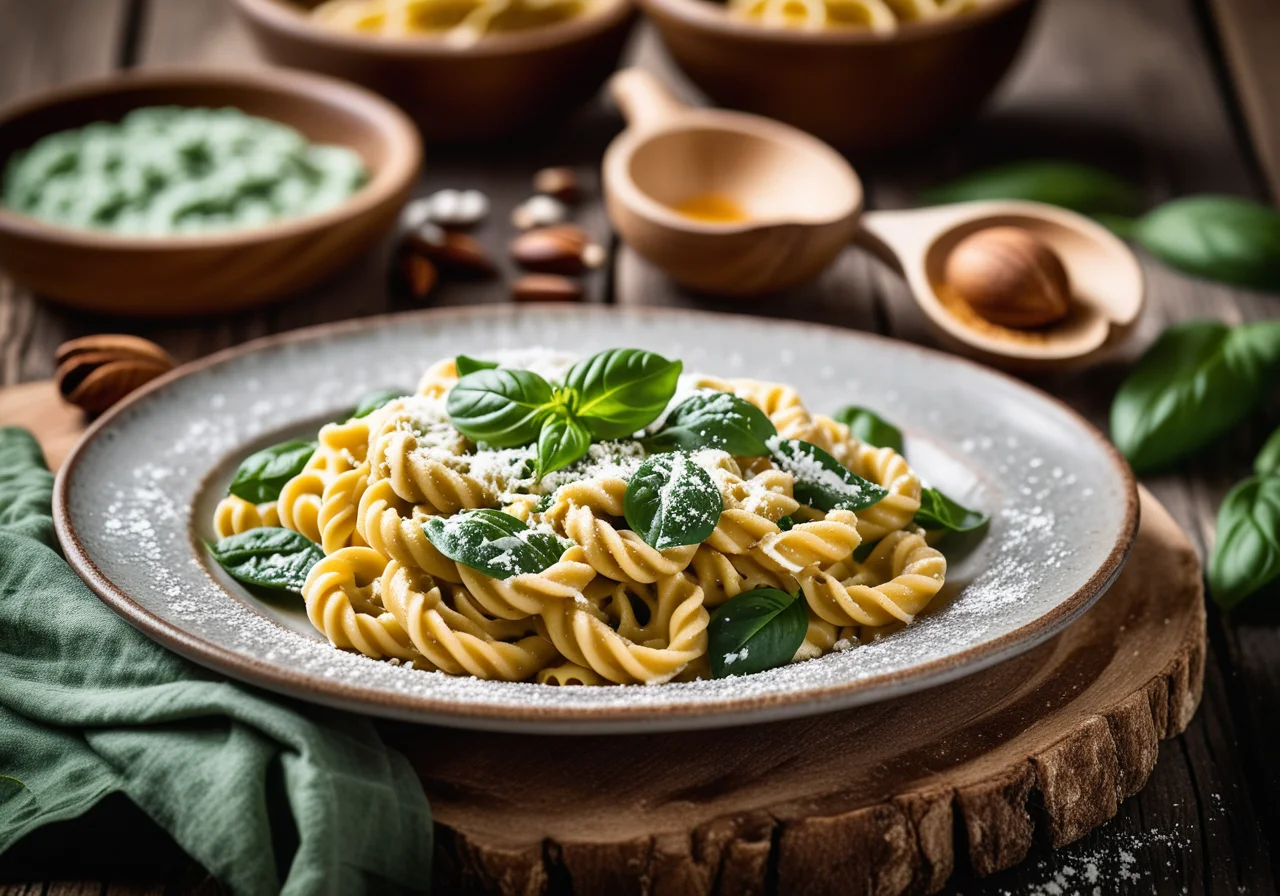 Large Shell Pasta with Spinach Filling