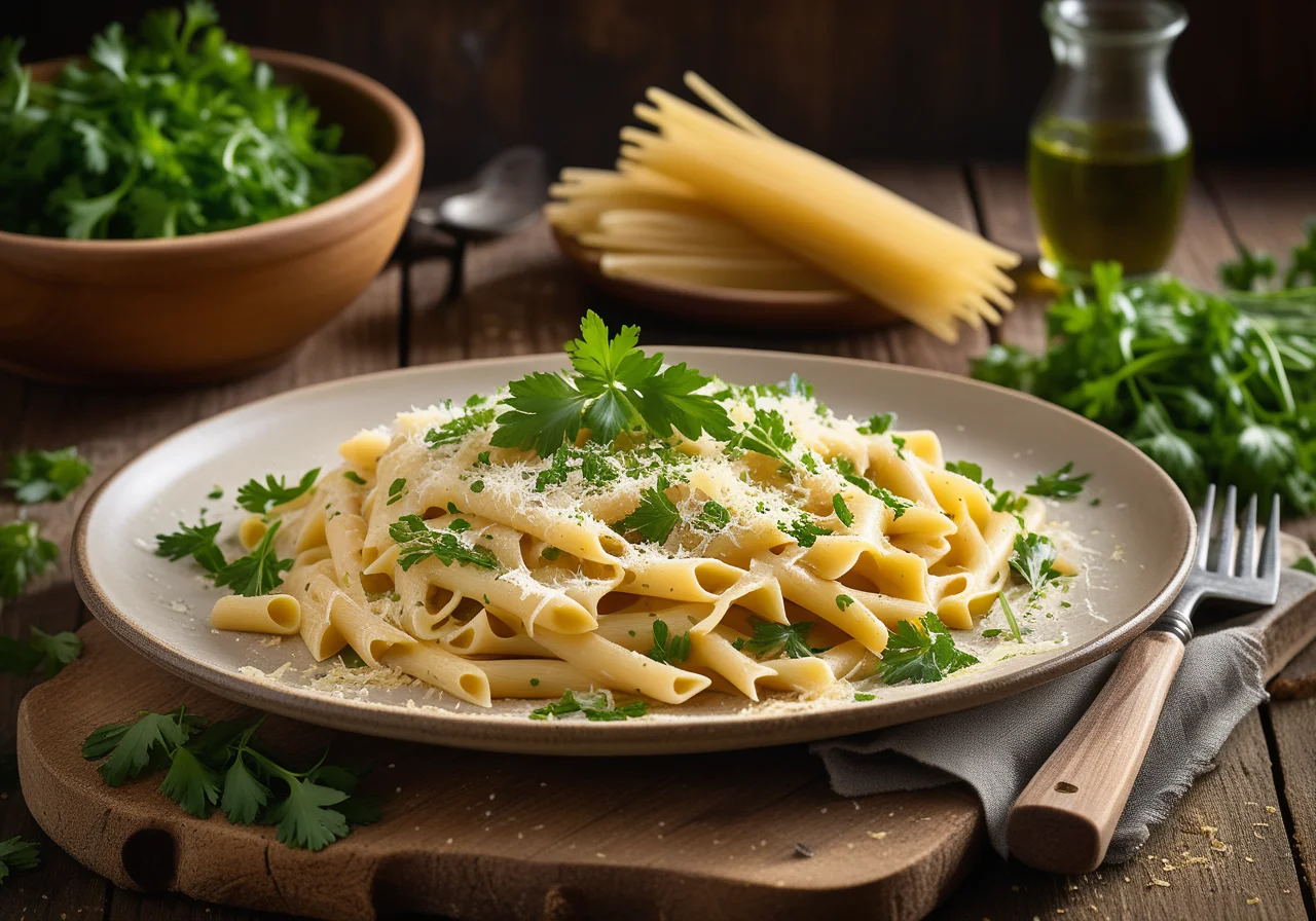 Pasta with Cheese Cream Sauce