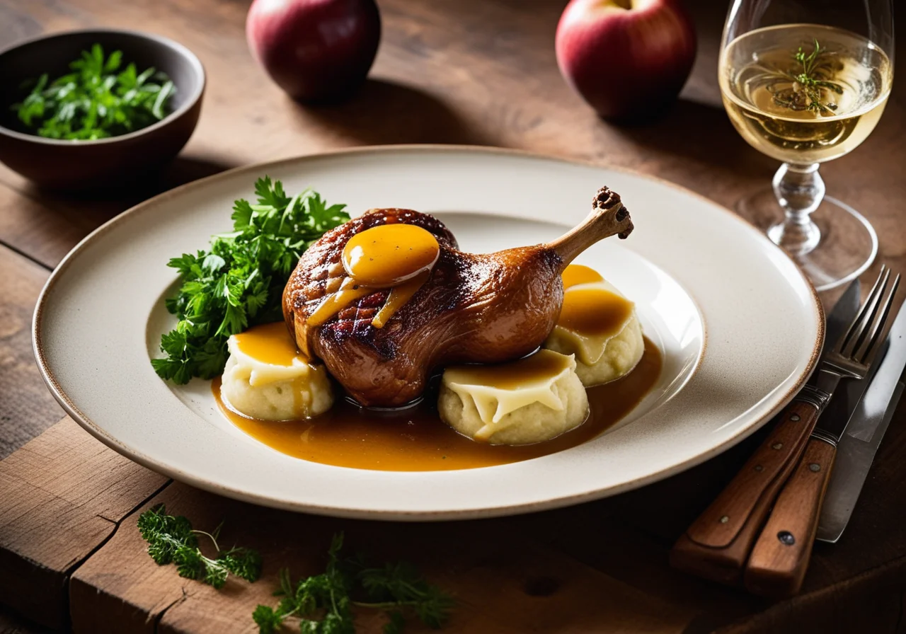 Goose with Apple Sauce