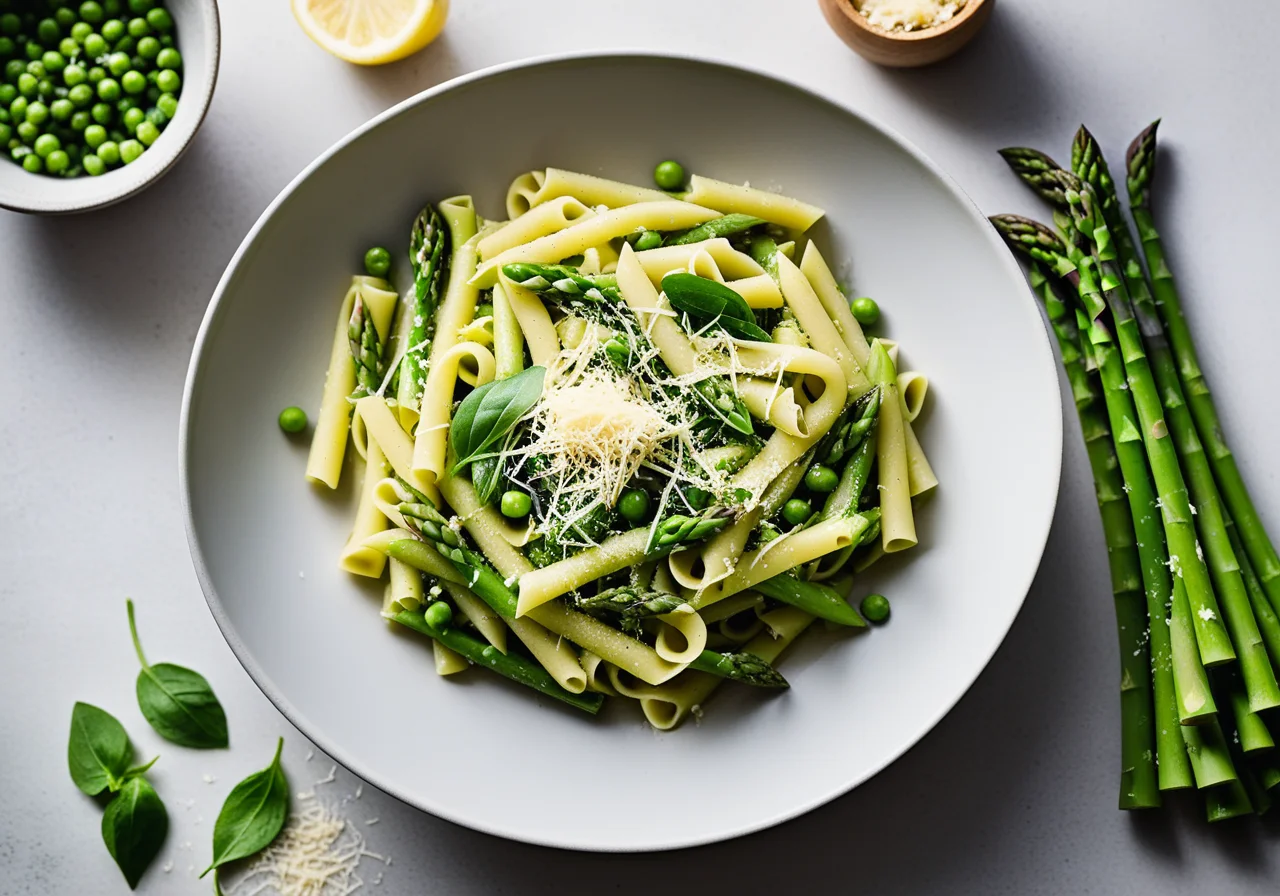 Pea and Green Asparagus Pasta