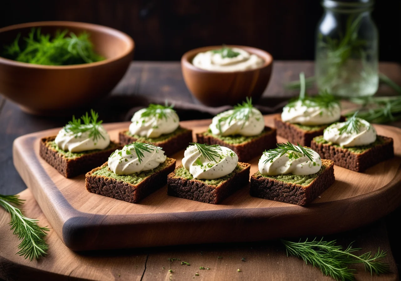 Pumpernickel Toasts with Eel
