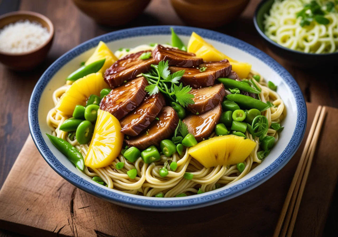 Pineapple Egg Noodles with Duck
