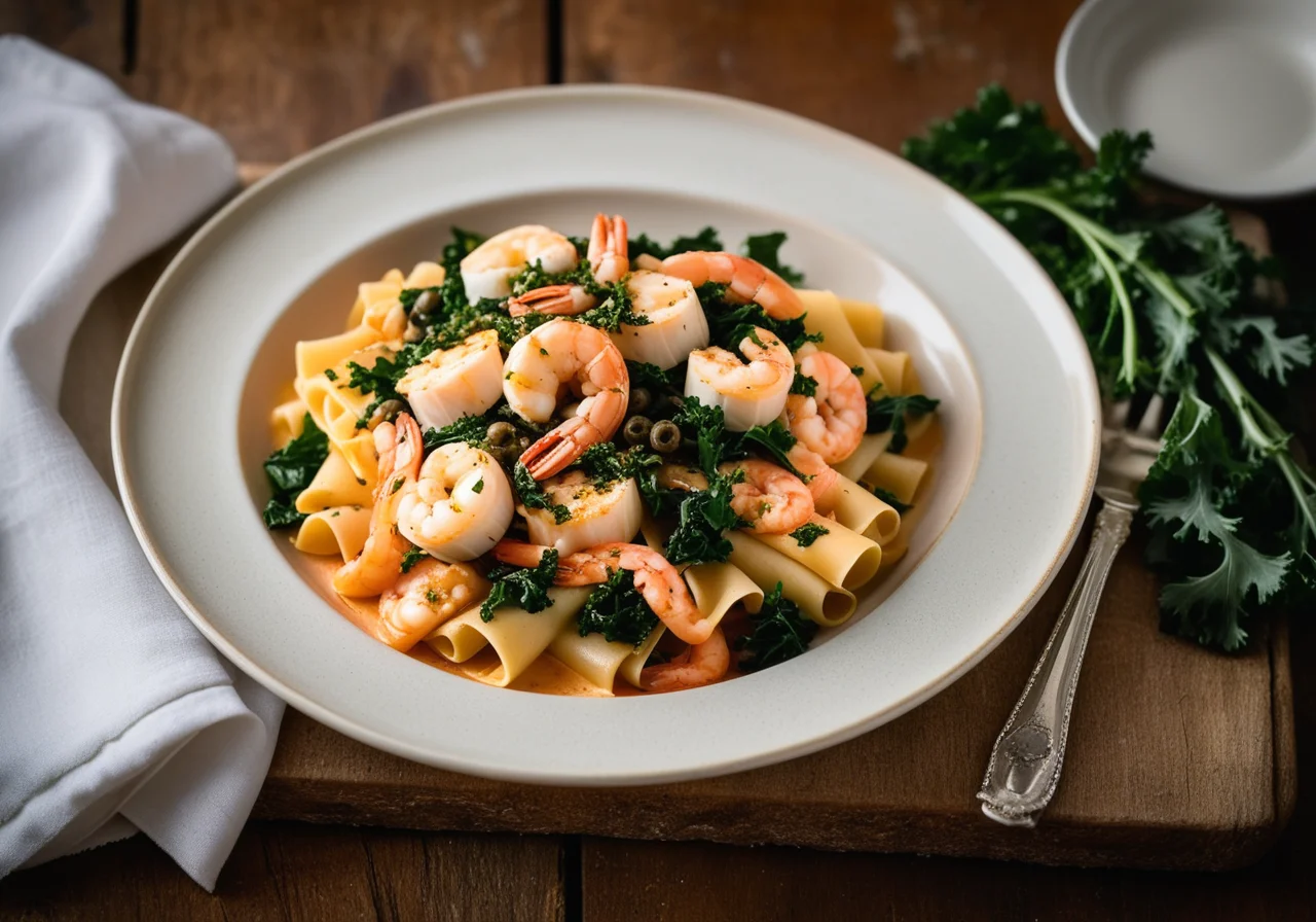 Noodles with Seafood Ragout