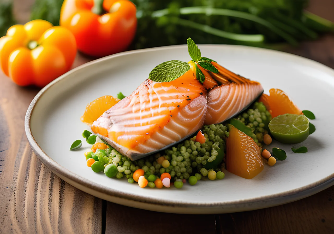 Salmon Fillet on Vegetable Couscous
