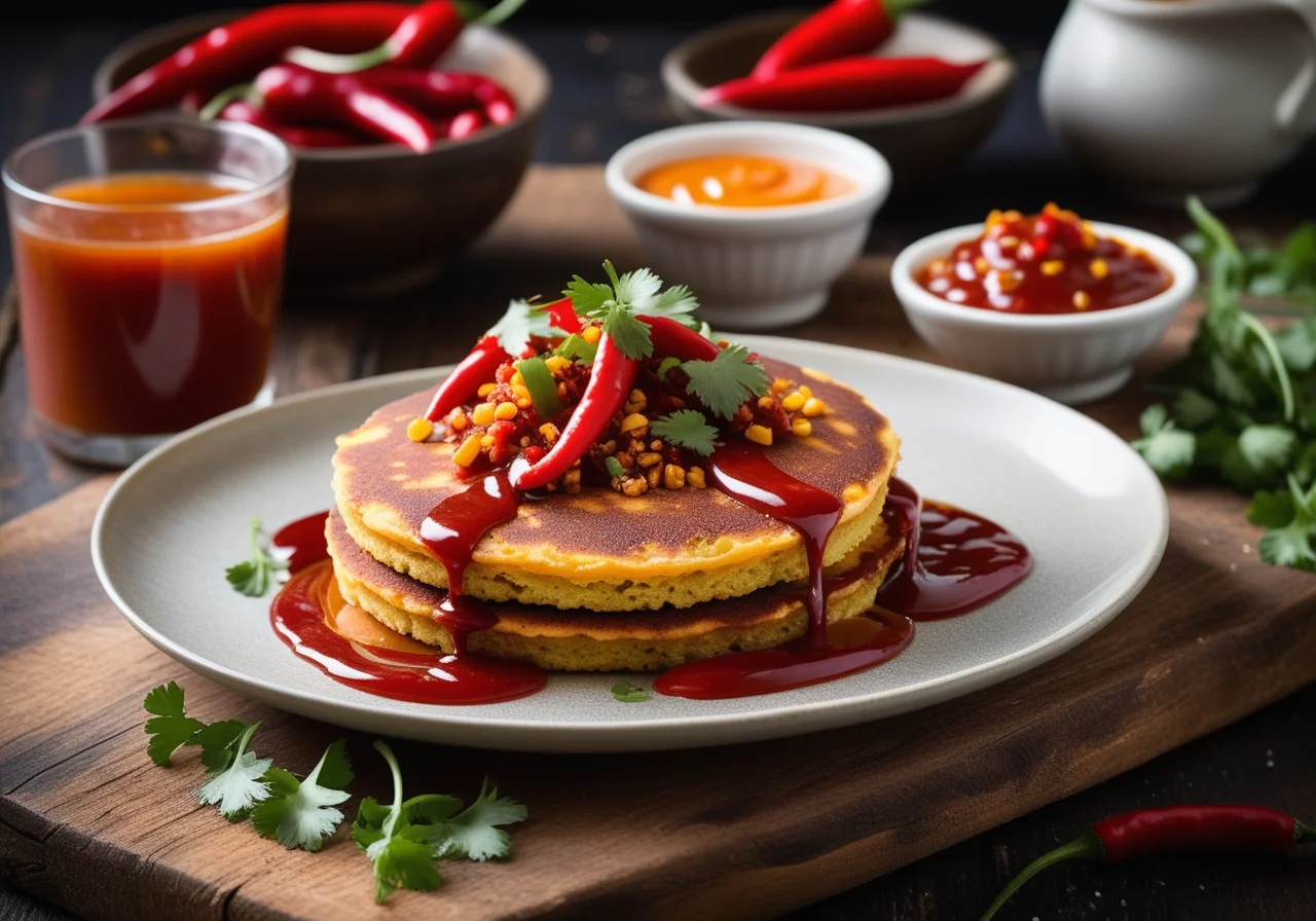 Corn Cakes with Sauce