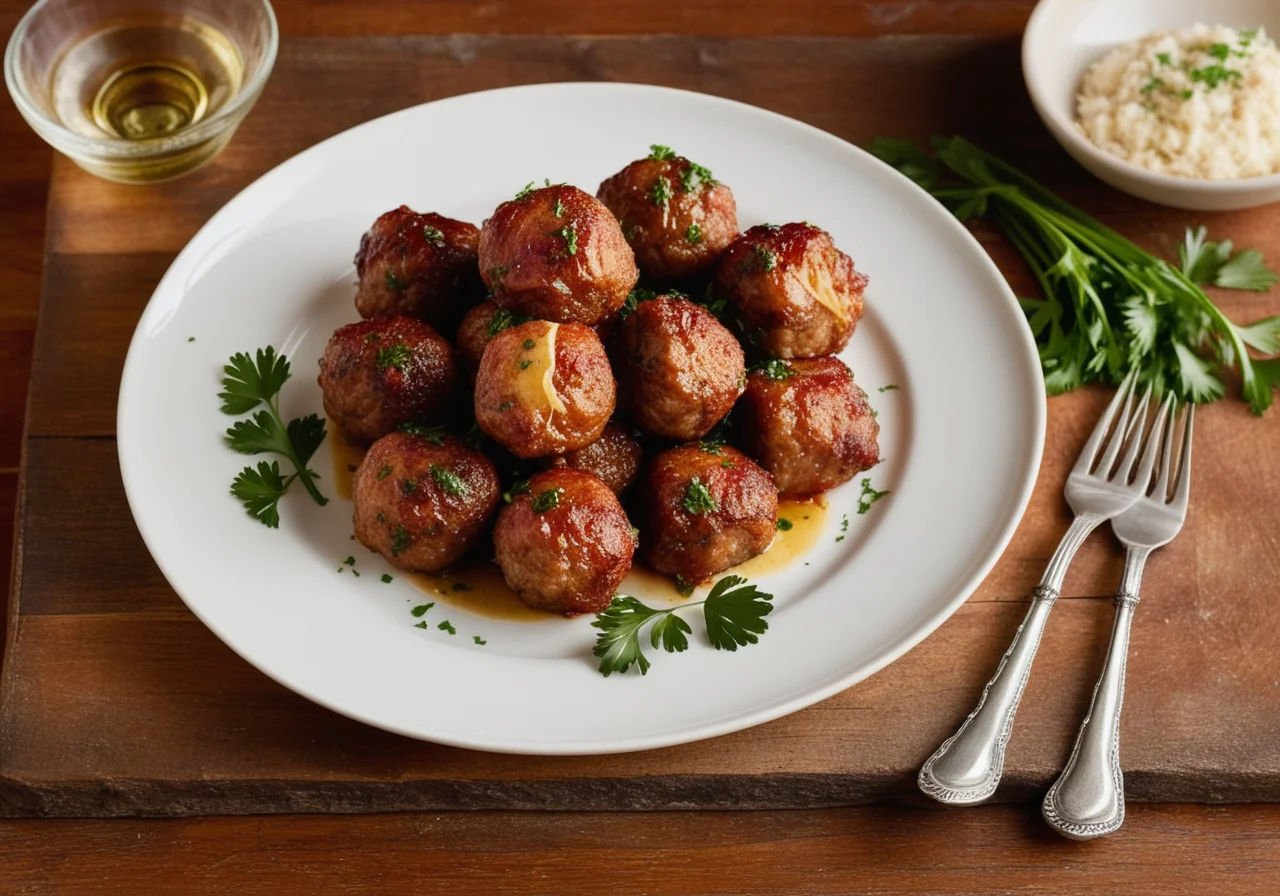 Meatballs in Bacon Wrap