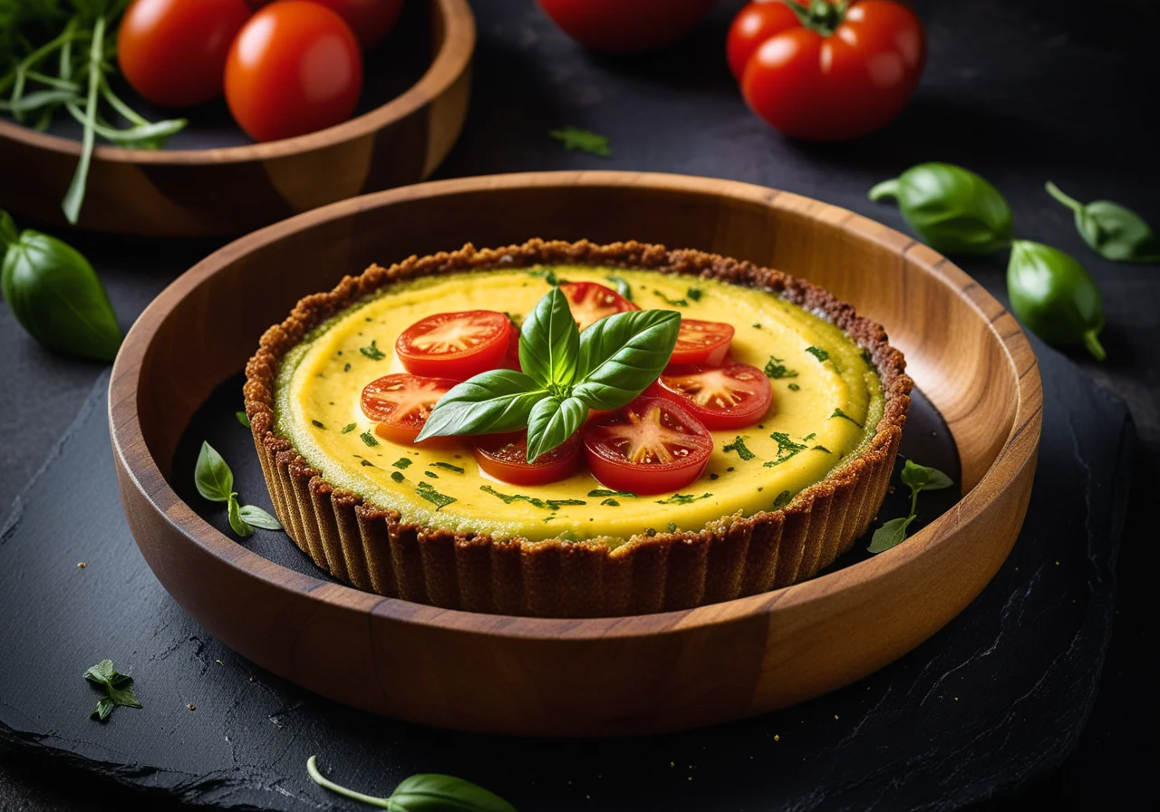 Zucchini Flan with Tomato Sauce