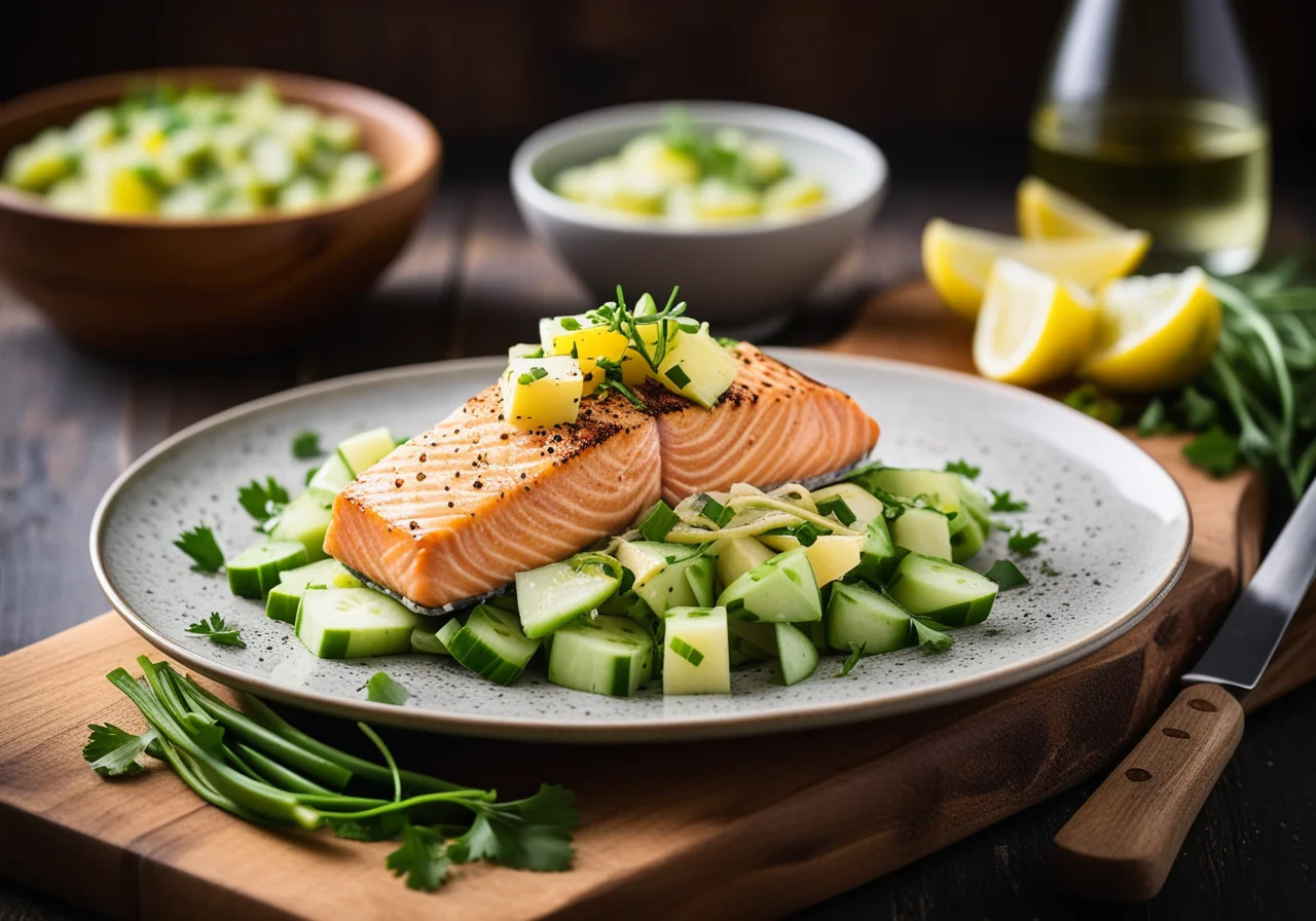 Salmon with Potato Salad