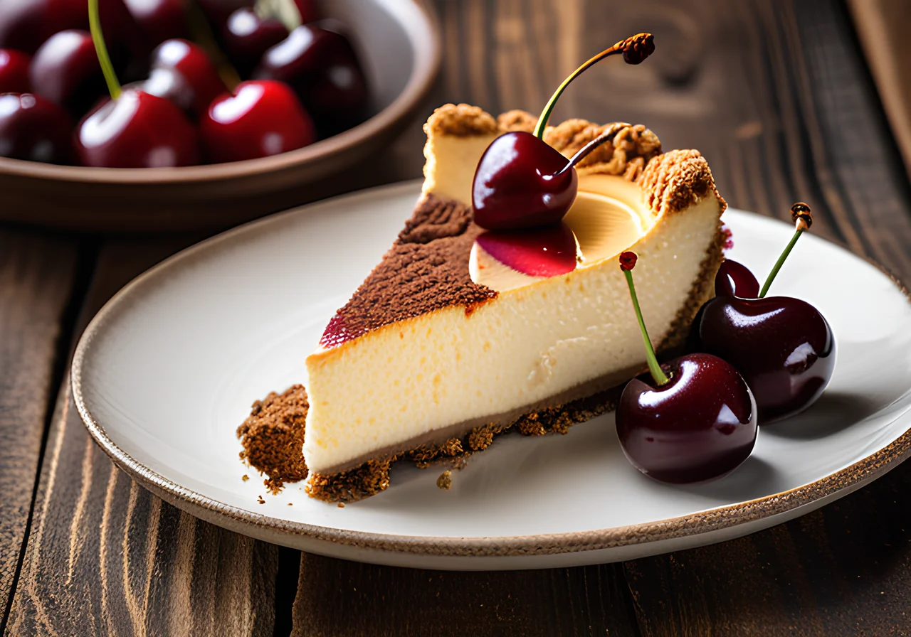 Cherry Cheesecake with Cookie Crust