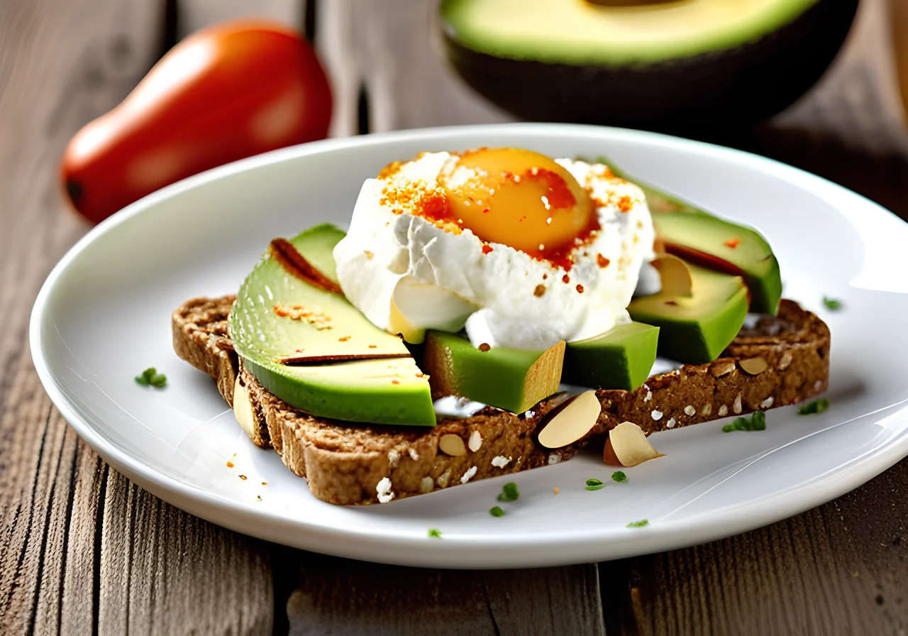 Avocado with Cottage Cheese on Crispbread