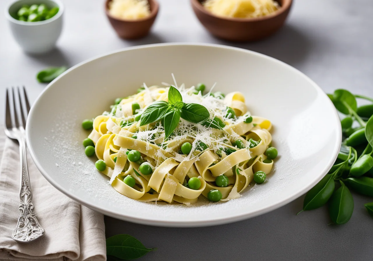 Tagliatelle with Sugar Peas